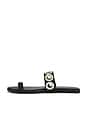 view 5 of 5 Riveted Sandal in Black Silver