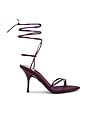 view 1 of 5 Avani Sandal in Eggpant Satin