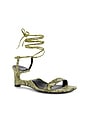 view 2 of 5 Reversed Sandal in Green Snake
