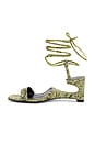 view 5 of 5 Reversed Sandal in Green Snake