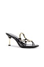 view 2 of 5 Alani Sandal in Black Patent Gold
