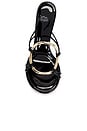 view 4 of 5 Alani Sandal in Black Patent Gold