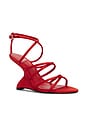 view 2 of 5 Celestial Sandal in Orange Satin