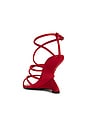 view 3 of 5 Celestial Sandal in Orange Satin