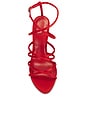 view 4 of 5 Celestial Sandal in Orange Satin
