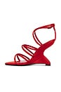 view 5 of 5 Celestial Sandal in Orange Satin