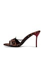 view 5 of 5 Soire-O Sandal in Tan Cheetah Satin Silver
