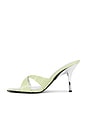 view 5 of 5 Symone Sandal in Light Green Croco Silver