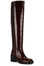 view 2 of 5 Vinyl Over The Knee Boot in Cognac