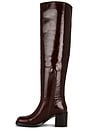 view 5 of 5 Vinyl Over The Knee Boot in Cognac