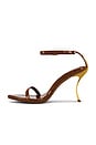 view 5 of 5 Obsession Sandal in Tan Crinkle & Gold