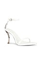 view 2 of 5 Obsession Sandal in White Patent & Silver