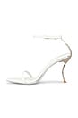view 5 of 5 Obsession Sandal in White Patent & Silver