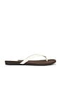view 1 of 5 Kierra Sandal in Ivory & Brown Combo