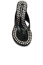 view 4 of 5 Liezel Strap Sandal in Black & Silver