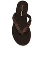 view 4 of 5 Moana Sandal in Brown Canvas