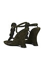 view 3 of 5 PALMA サンダル in Dark Green Suede