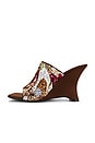 view 5 of 5 Aura Wedge Sandal in Brown Satin Combo
