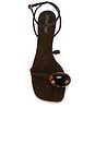 view 4 of 5 Carnelian Sandal in Dark Brown Suede Combo