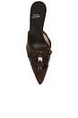 view 4 of 5 Clara Mule Pump in Brown Suede Combo