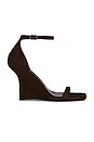 view 1 of 5 Fermi Wedge Sandal in Brown Suede