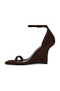 view 5 of 5 Fermi Wedge Sandal in Brown Suede
