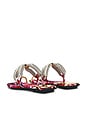 view 3 of 5 SANDALIA GUILDED FLAT in Red & Pink Multi
