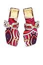 view 4 of 5 SANDALIA GUILDED FLAT in Red & Pink Multi