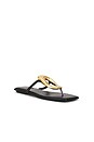 view 2 of 5 Linques 2 Flat Sandal in Black & Gold