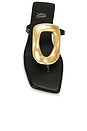 view 4 of 5 Linques 2 Flat Sandal in Black & Gold