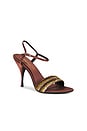 view 2 of 5 SANDALIA SAPHI in Brown Satin Multi