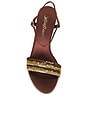 view 4 of 5 SANDALIA SAPHI in Brown Satin Multi