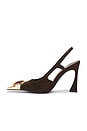 view 5 of 5 TACÓN SORCERER in Brown Suede & Gold