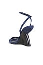 view 3 of 5 Terabyte Wedge Sandal in Navy Suede