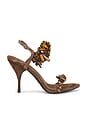 view 1 of 5 SANDALES VOLCANA in Brown Suede Combo