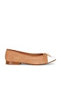 view 1 of 5 Arabesque Flat in Tan Suede & White Combo