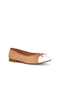 view 2 of 5 Arabesque Flat in Tan Suede & White Combo
