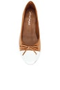 view 5 of 5 Arabesque Flat in Tan Suede & White Combo