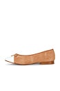view 6 of 5 Arabesque Flat in Tan Suede & White Combo