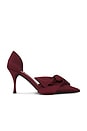 view 1 of 5 Tiff Pump in Wine Satin