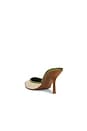 view 4 of 5 Parse Mule Pump in Beige Canvas & Green Ostrich