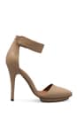 view 1 of 4 Solitaire Heel in Beige Leather