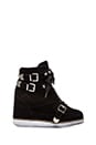 view 1 of 5 EXCLUSIVE Bonn Star Suede Wedge Sneaker in Black