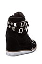 view 4 of 5 EXCLUSIVE Bonn Star Suede Wedge Sneaker in Black
