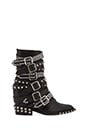 view 1 of 5 Draco Embellished Moto Boot in Black/ Sliver in Black & Silver