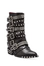 view 2 of 5 Draco Embellished Moto Boot in Black/ Sliver in Black & Silver
