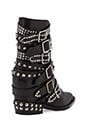 view 4 of 5 Draco Embellished Moto Boot in Black/ Sliver in Black & Silver
