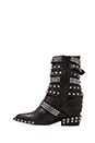 view 5 of 5 Draco Embellished Moto Boot in Black/ Sliver in Black & Silver