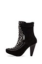 view 5 of 5 Noemie Heel in Black Suede & Silver