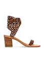 view 1 of 5 Des Moines Sandal in Tan & Silver